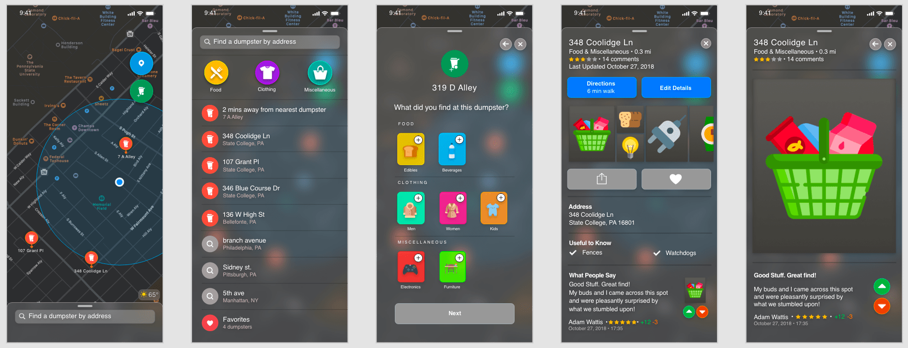 Mock-ups of 'Dive' Made With Adobe XD
